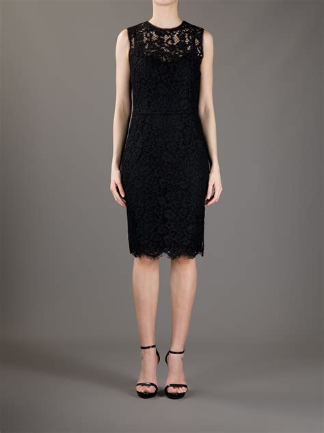 dolce gabbana black sheath dress|dolce and gabbana lace dress.